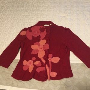 Anthropologie Sleeping on Snow Cardigan Size L